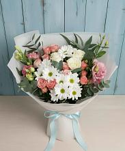 Букет цветов из:  Розы, Лизиантусы и Хризантемы #REPLACE_PRED# Воробьево