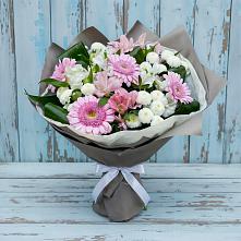 Букет цветов из:  Герберы, Альстромерии и Хризантемы #REPLACE_PRED# Воробьево