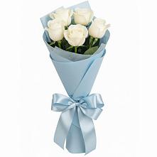 Букет 5 Белых роз Проуд в Воробьево