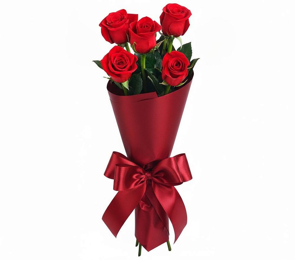 Букет 5 Красных роз Эдлесс Лав в Воробьево