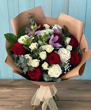 Букет цветов из:  Розы и Альстромерии в Воробьево