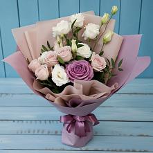 Букет цветов из:  Розы и Лизиантусы #REPLACE_PRED# Воробьево