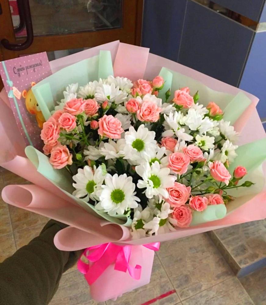 Букет цветов из: Розы и Хризантемы в Воробьево