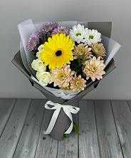 Букет цветов из:  Розы, Герберы и Хризантемы в Воробьево