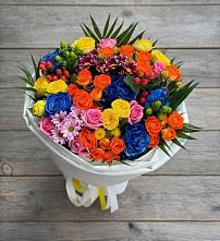 Букет цветов из:  Розы и Хризантемы в Воробьево