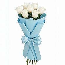 Букет 7 белых роз Проуд в Воробьево