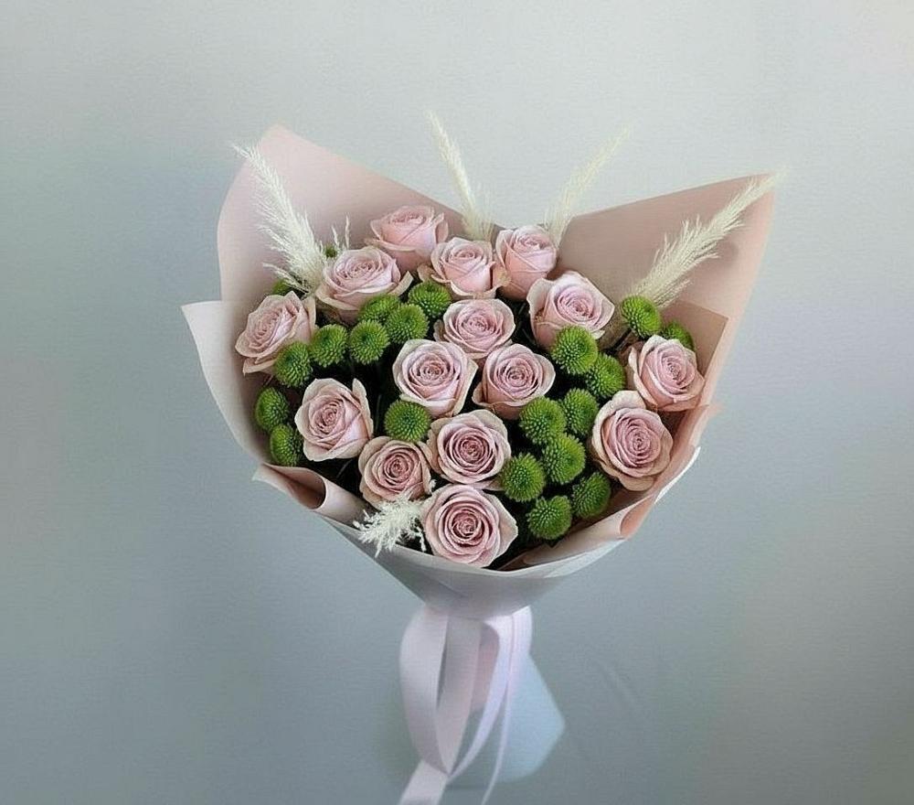 Букет цветов из: Розы и Хризантемы в Воробьево