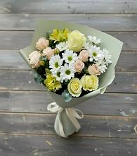 Букет цветов из:  Альстромерии, Розы и Хризантемы #REPLACE_PRED# Воробьево