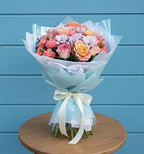 Букет цветов из:  Хризантемы и Розы в Воробьево