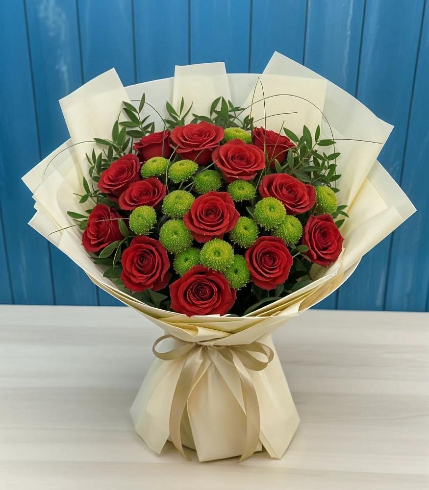 Букет цветов из: Розы и Хризантемы в Воробьево